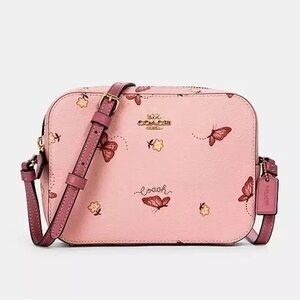 Vintage Coach Mini Camera Bag with Butterfly Print